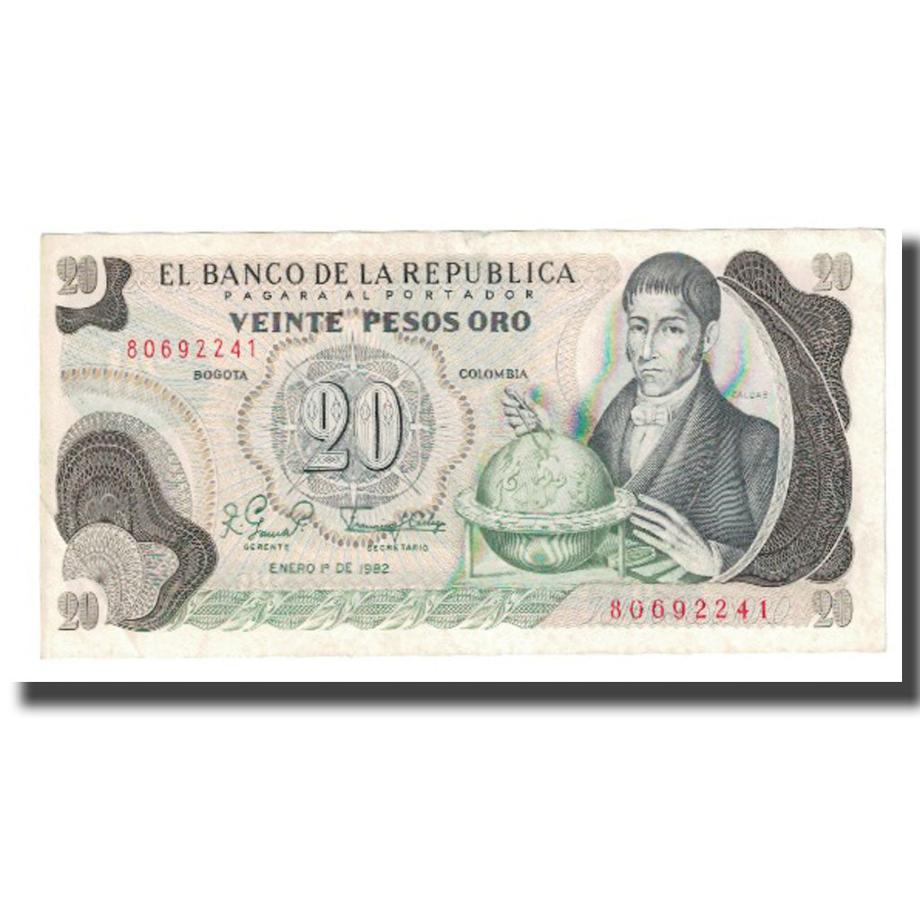 Banknote, Colombia, 20 Pesos Oro, 1981, 1981-01-01, KM:409d, UNC(63)