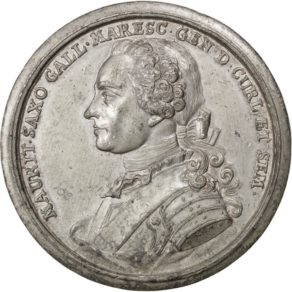 France, Medal, Louis XV, Mausolée du Maréchal Maurice de Saxe, Undated, Tin