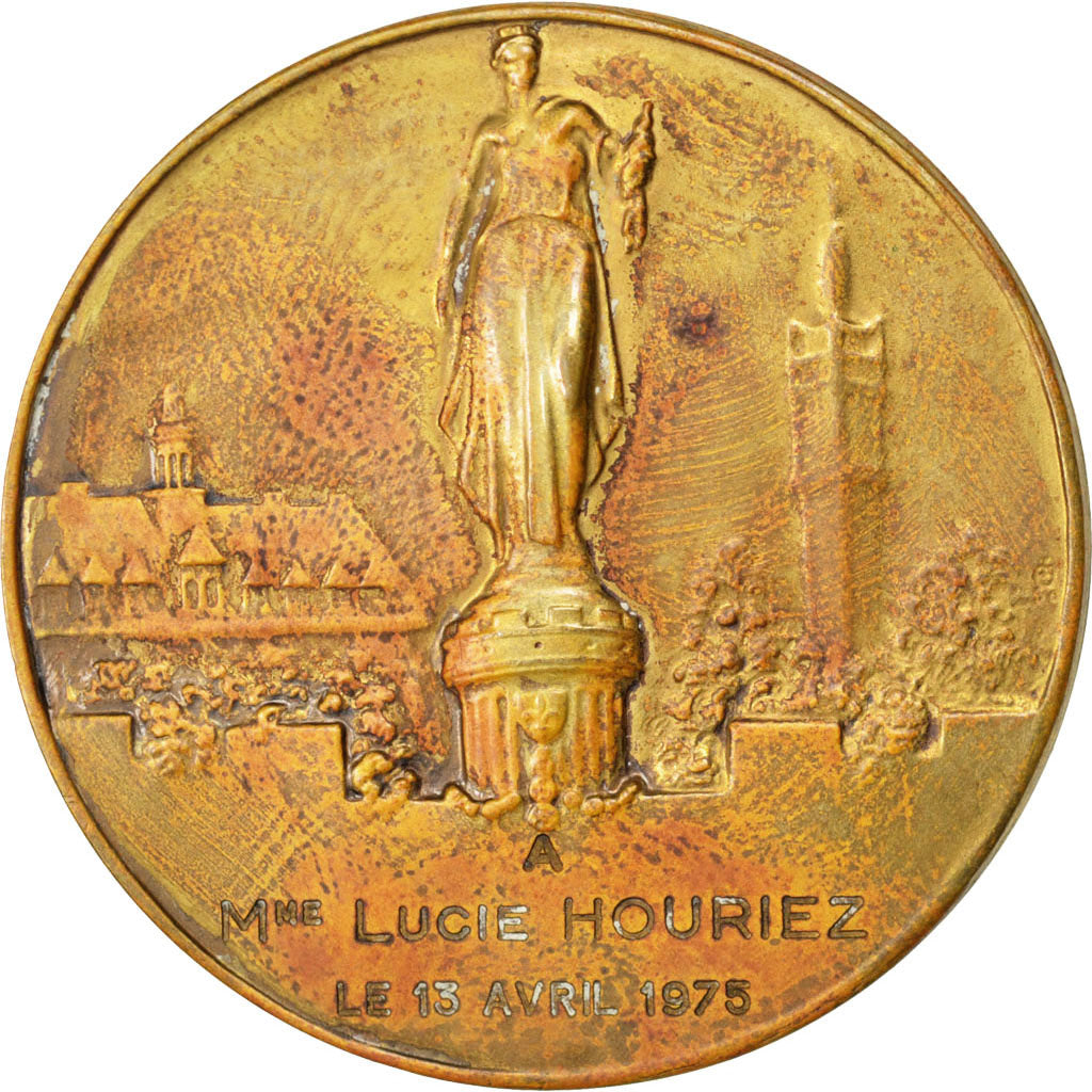 France, Médaille, French Fifth Republic, 1975, Bronze, TTB