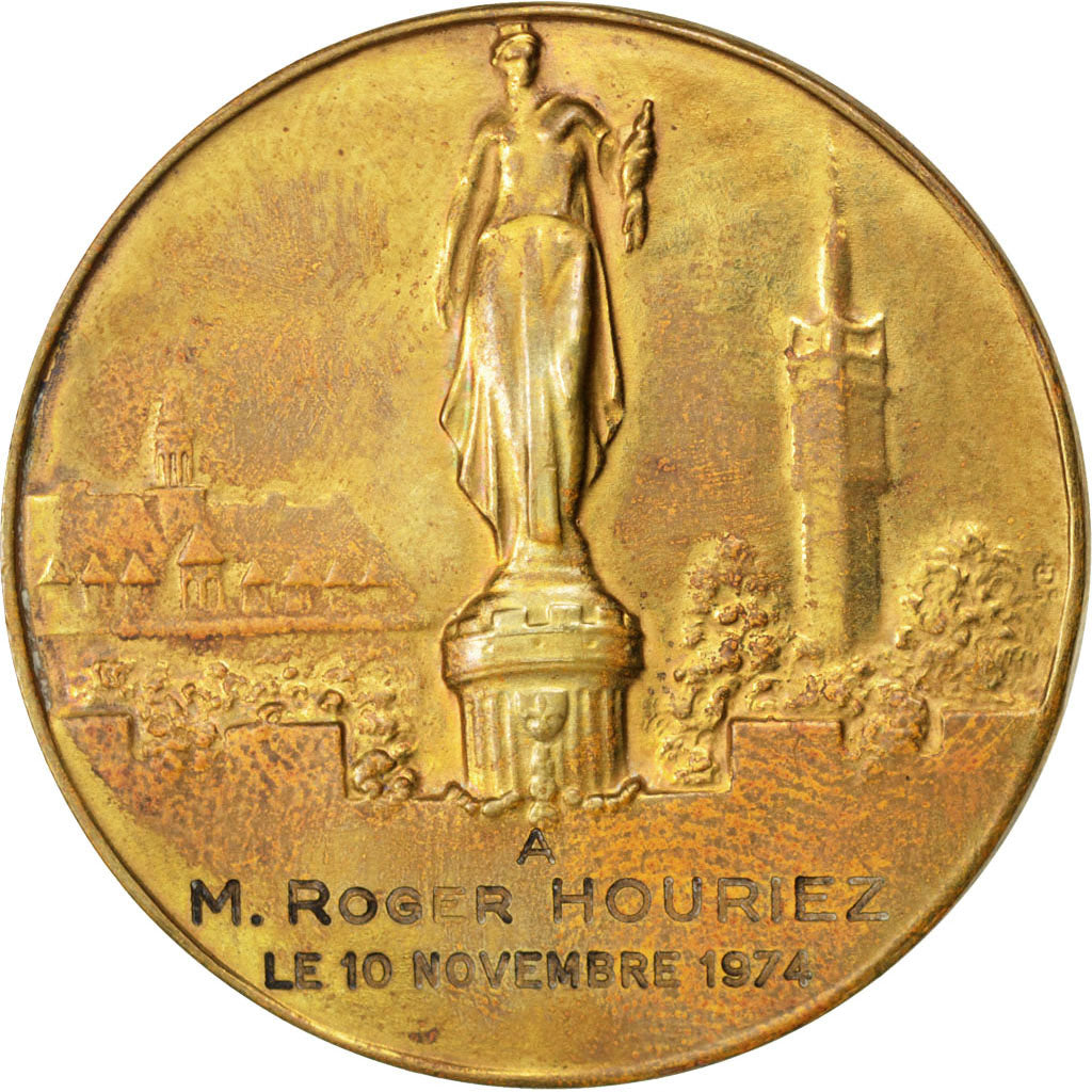 France, Médaille, French Fifth Republic, 1974, Bronze, TTB+
