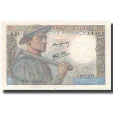 France, 10 Francs, Mineur, 1944, 1944-06-22, UNC(65-70), Fayette:8.12, KM:99e
