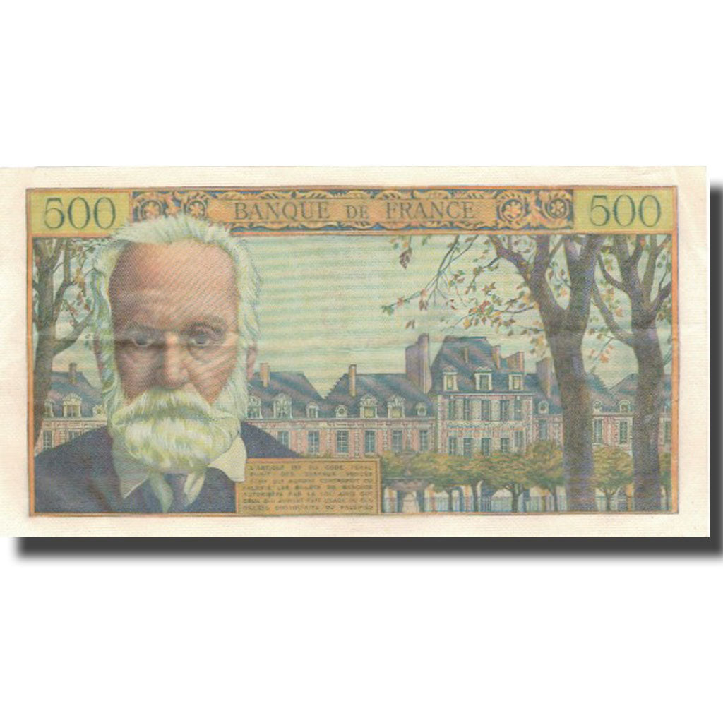 França, 5 Nouveaux Francs on 500 Francs, Victor Hugo, 1958, 1958-10-30