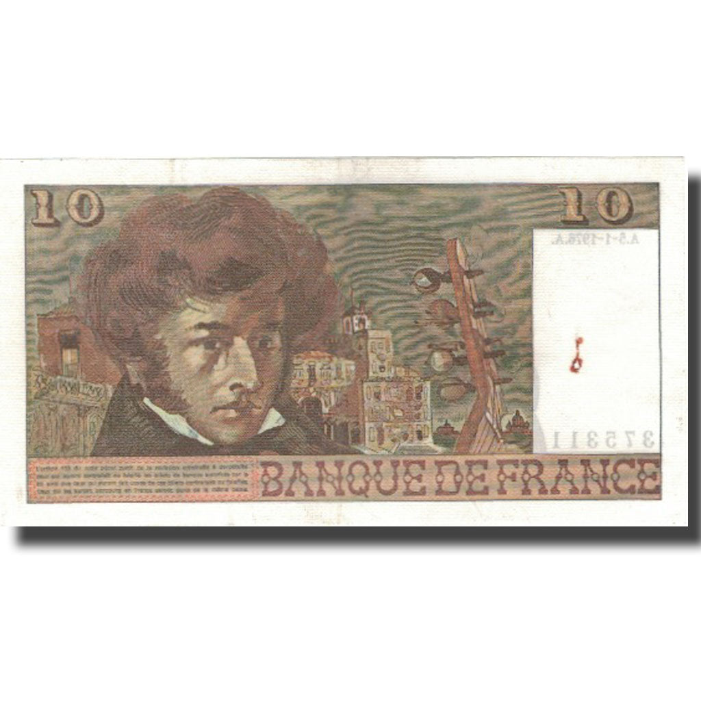 France, 10 Francs, Berlioz, 1976, 1976-07-01, AU(55-58), Fayette:63.17.283