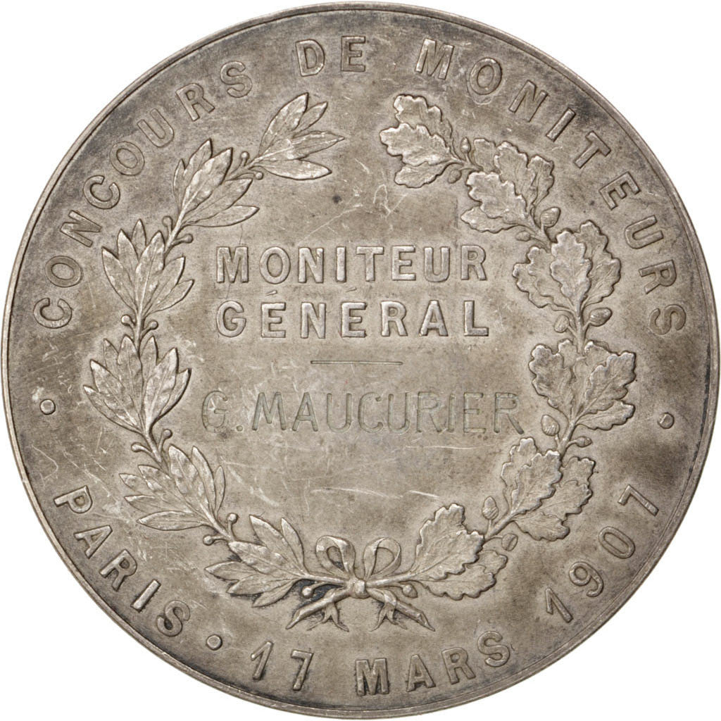 France, Médaille, French Third Republic, 1907, Argent, Desaide, TTB+