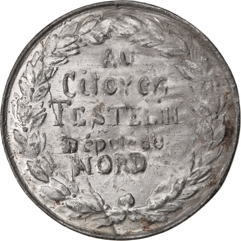 France, Medal, French Third Republic, 1871, Tin, EF(40-45)