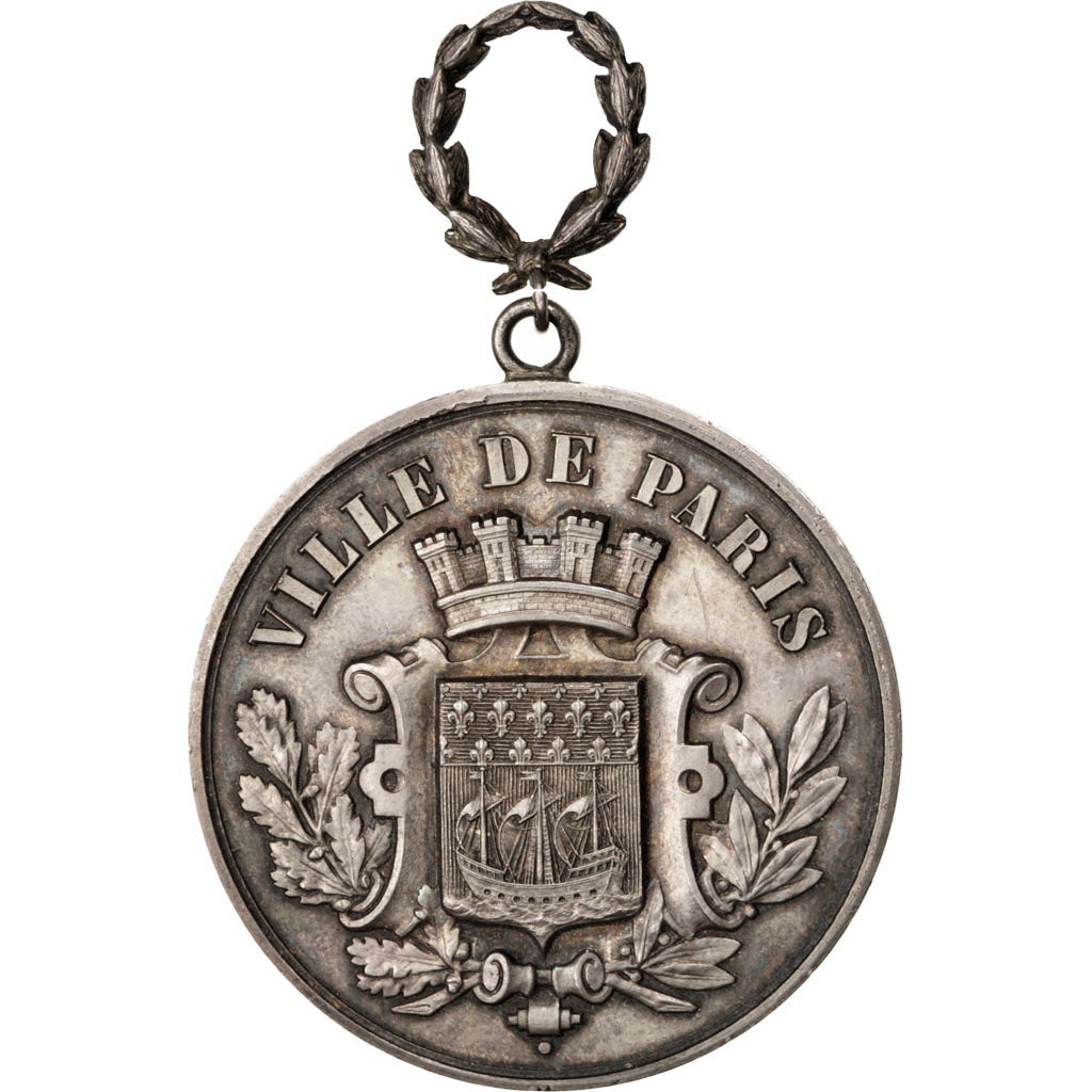 France, Medal, French Third Republic, 1888, Silver, AU(55-58)