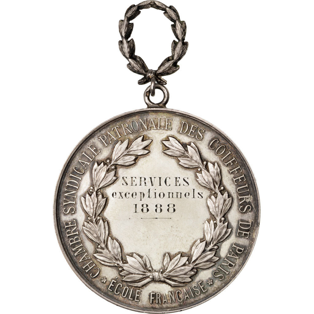 France, Medal, French Third Republic, 1888, Silver, AU(55-58)