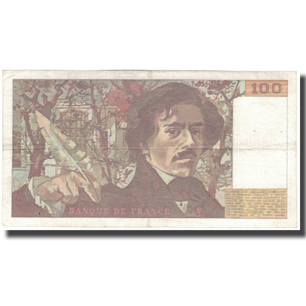 Francja, 100 Francs, Delacroix, 1985, EF(40-45), Fayette:69.09, KM:154b