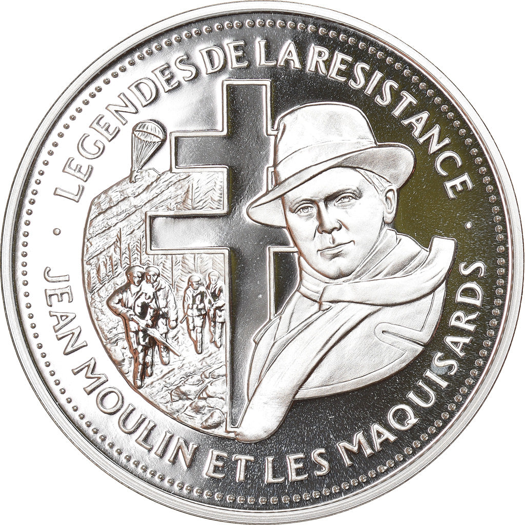 Francia, medaglia, Légende de la Résistance, Jean Moulin et les Maquisards
