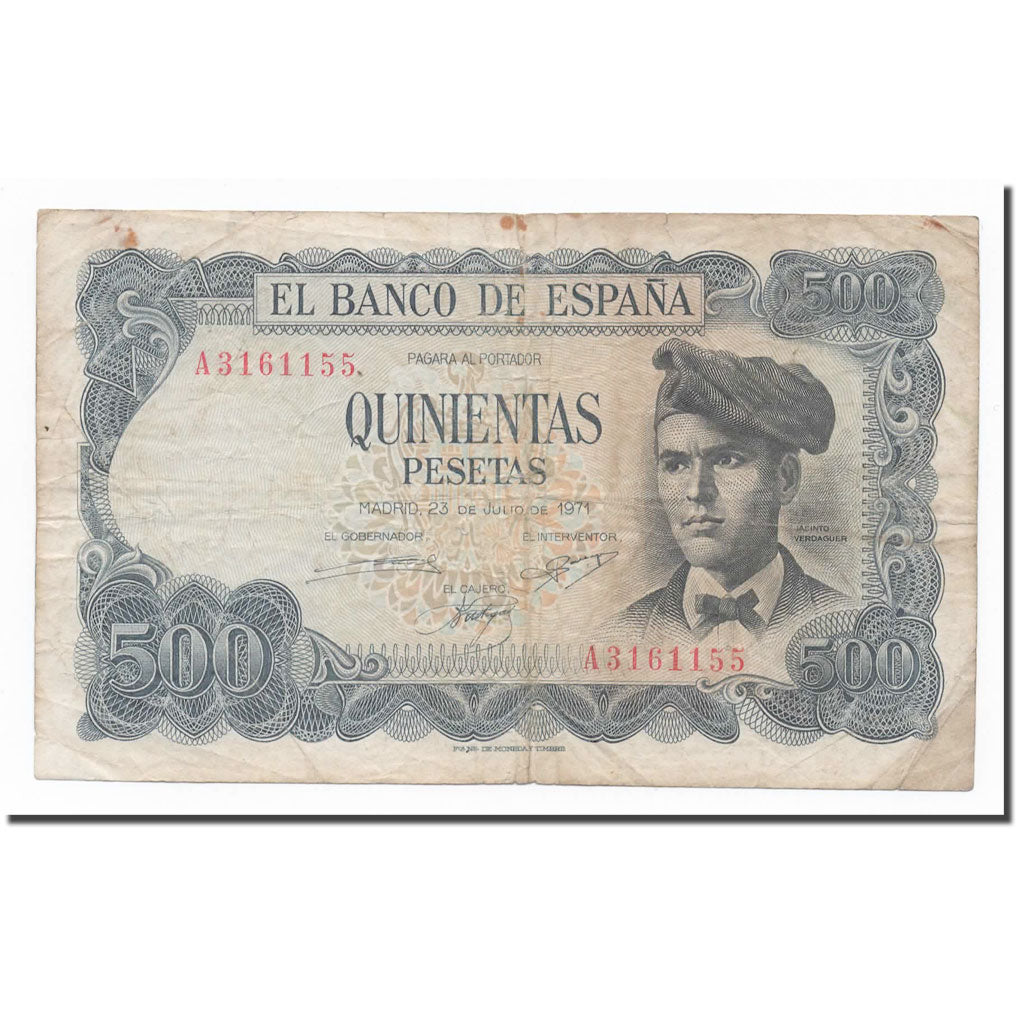 Biljet, Spanje, 500 Pesetas, 1971, 1971-07-23, KM:153a, TB