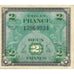 Francia, 2 Francs, Flag/France, 1944, SERIE DE 1944, BB+, KM:114a