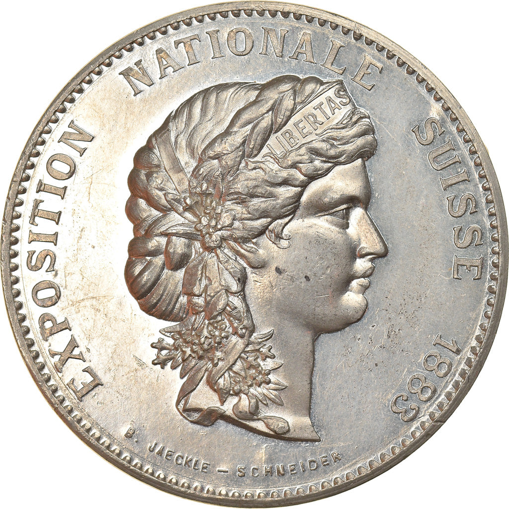 Suiza, medalla, Exposition Nationale Suisse, Zurich, 1883, Schneider, EBC