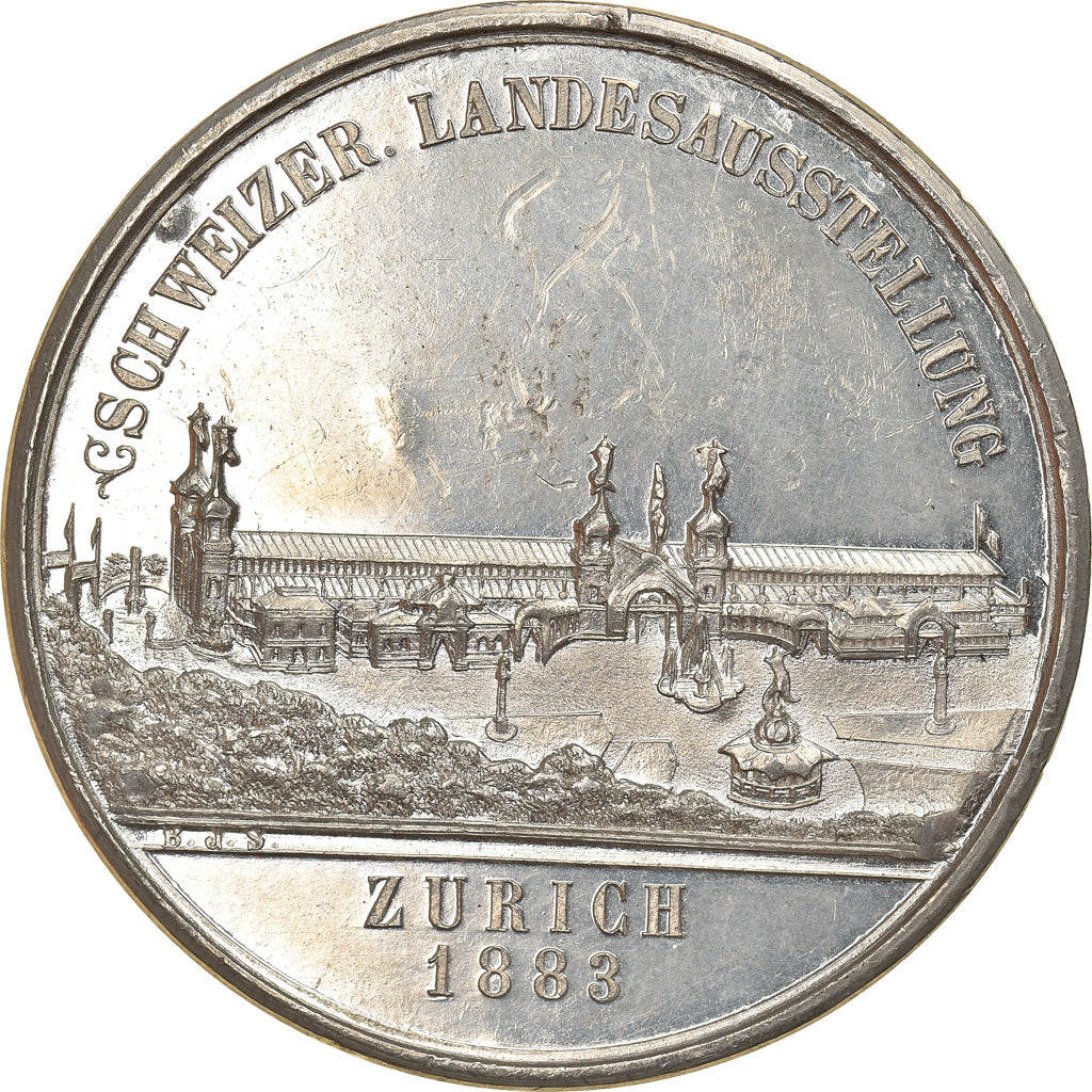 Suiza, medalla, Exposition Nationale Suisse, Zurich, 1883, Schneider, EBC