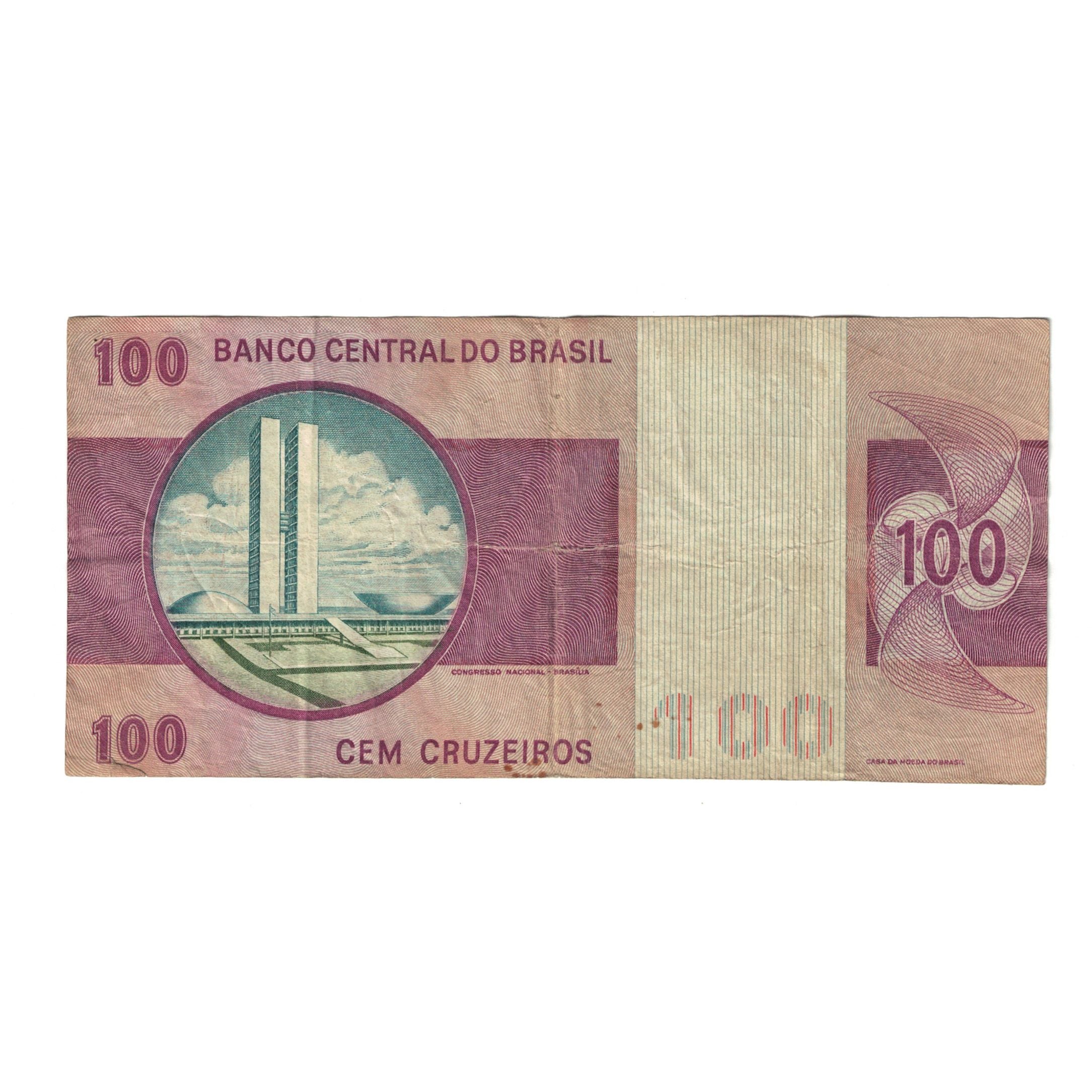 Banknote, Brazil, 100 Cruzeiros, KM:195Aa, VF(20-25)