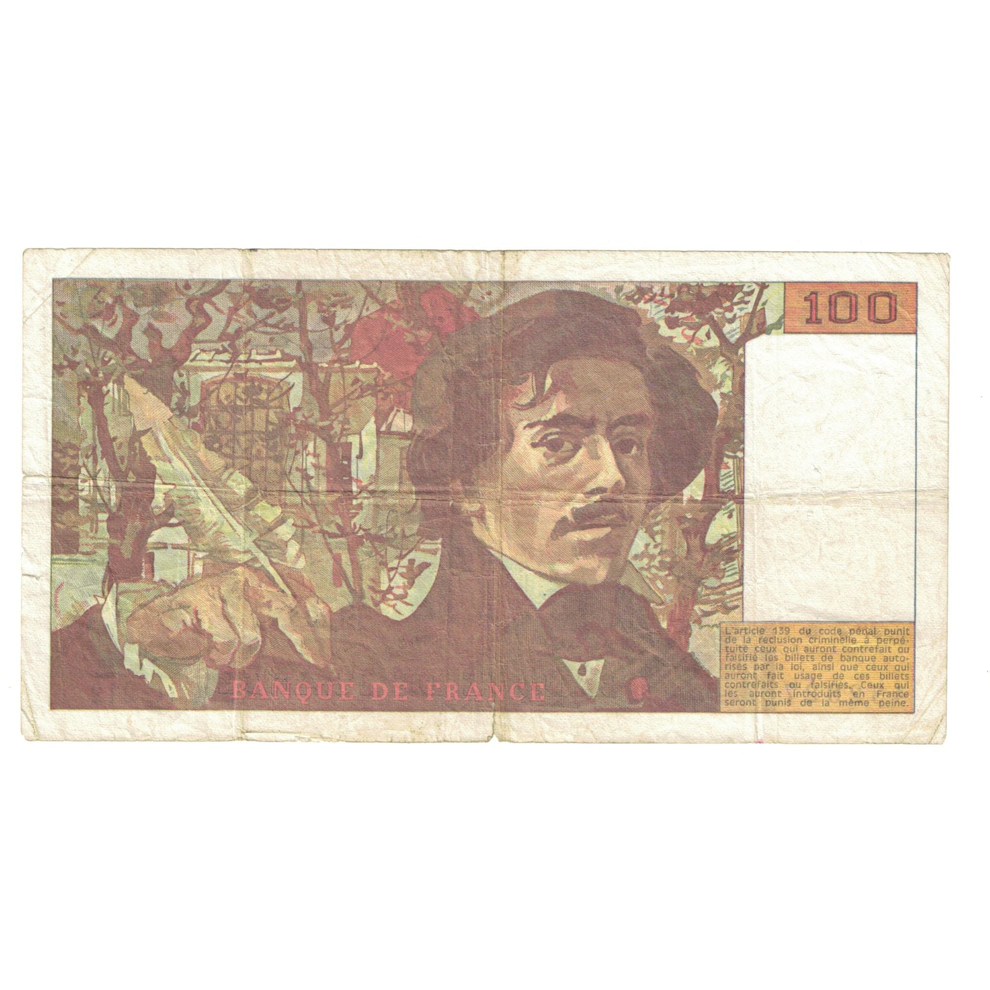 Francia, 100 Francs, 1993, C.212, BC+, Fayette:69bis.5, KM:154g