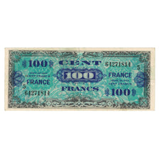Francia, 100 Francs, Flag/France, 1944, 64271814, BB+, Fayette:VF25.5, KM:118a