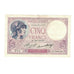 France, 5 Francs, Violet, 1933, E.56919, AU(50-53), Fayette:3.17, KM:72e