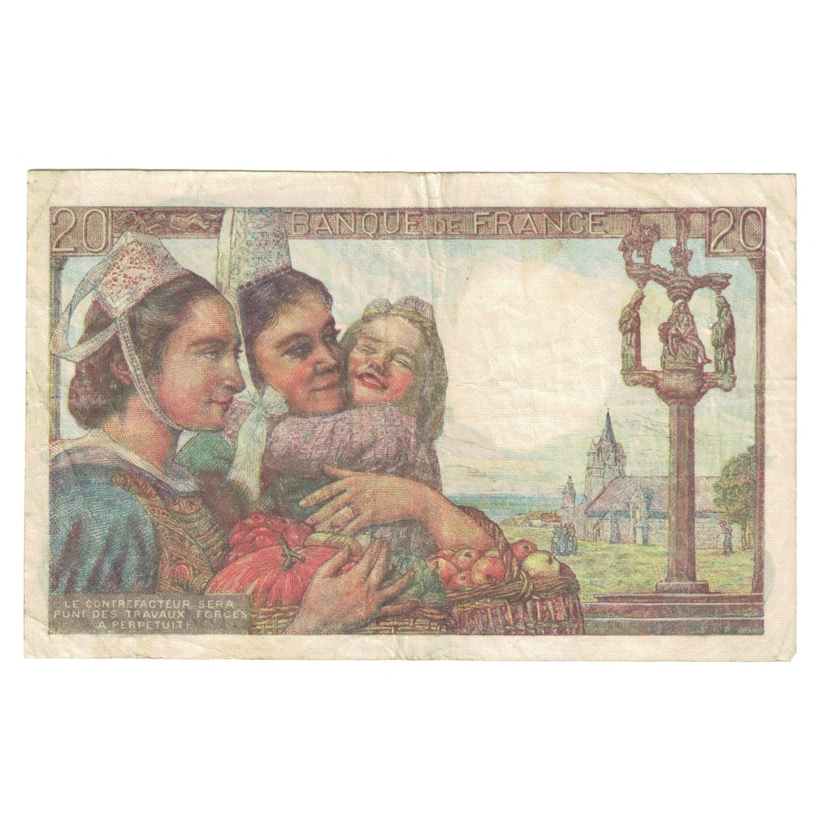 Frankreich, 20 Francs, Pêcheur, 1948, X.184, VZ, Fayette:13.13, KM:100c