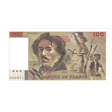 France, 100 Francs, Delacroix, 1993, H.216, AU(55-58), Fayette:69bis.5, KM:154g