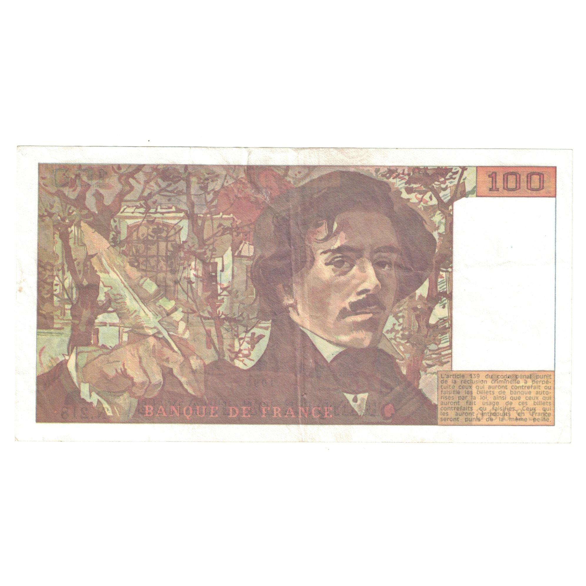 Frankreich, 100 Francs, Delacroix, 1993, N.218, VZ, Fayette:69bis.5, KM:154g
