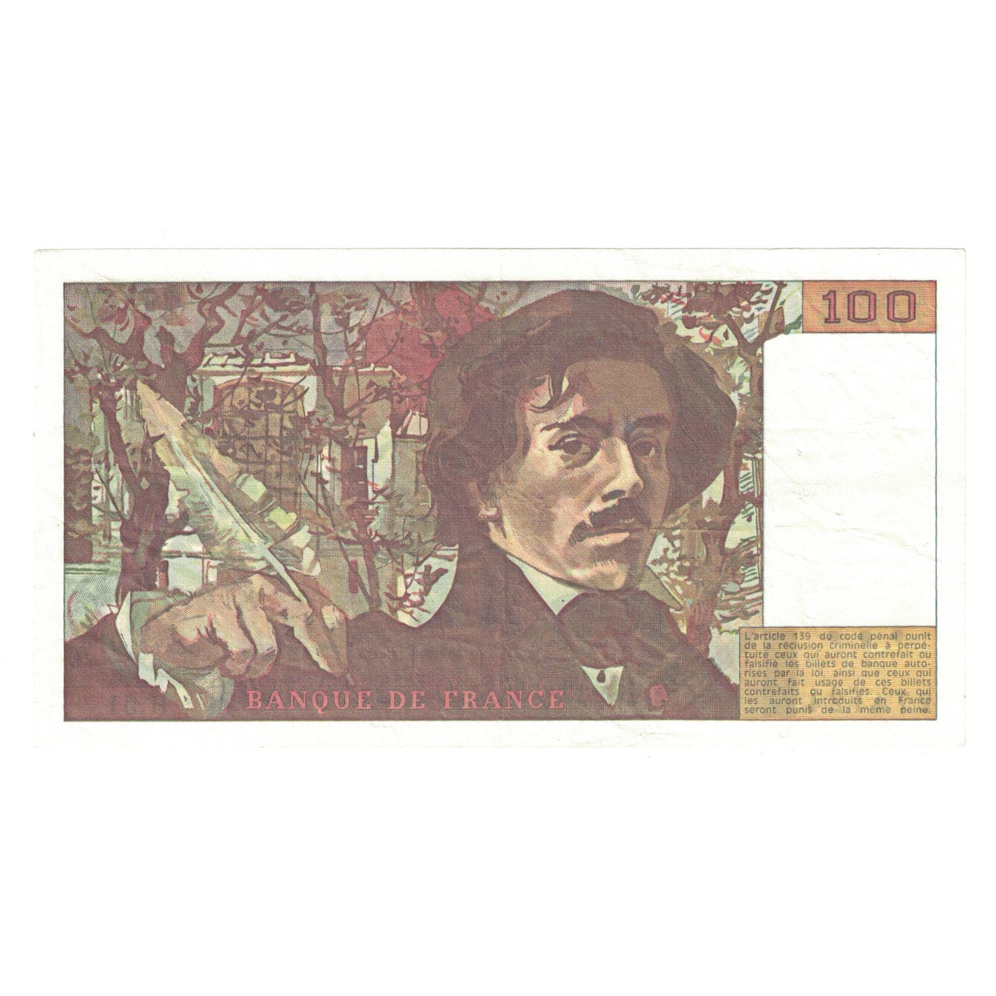 Francia, 100 Francs, Delacroix, 1981, H.51, EBC, Fayette:69.5, KM:154b