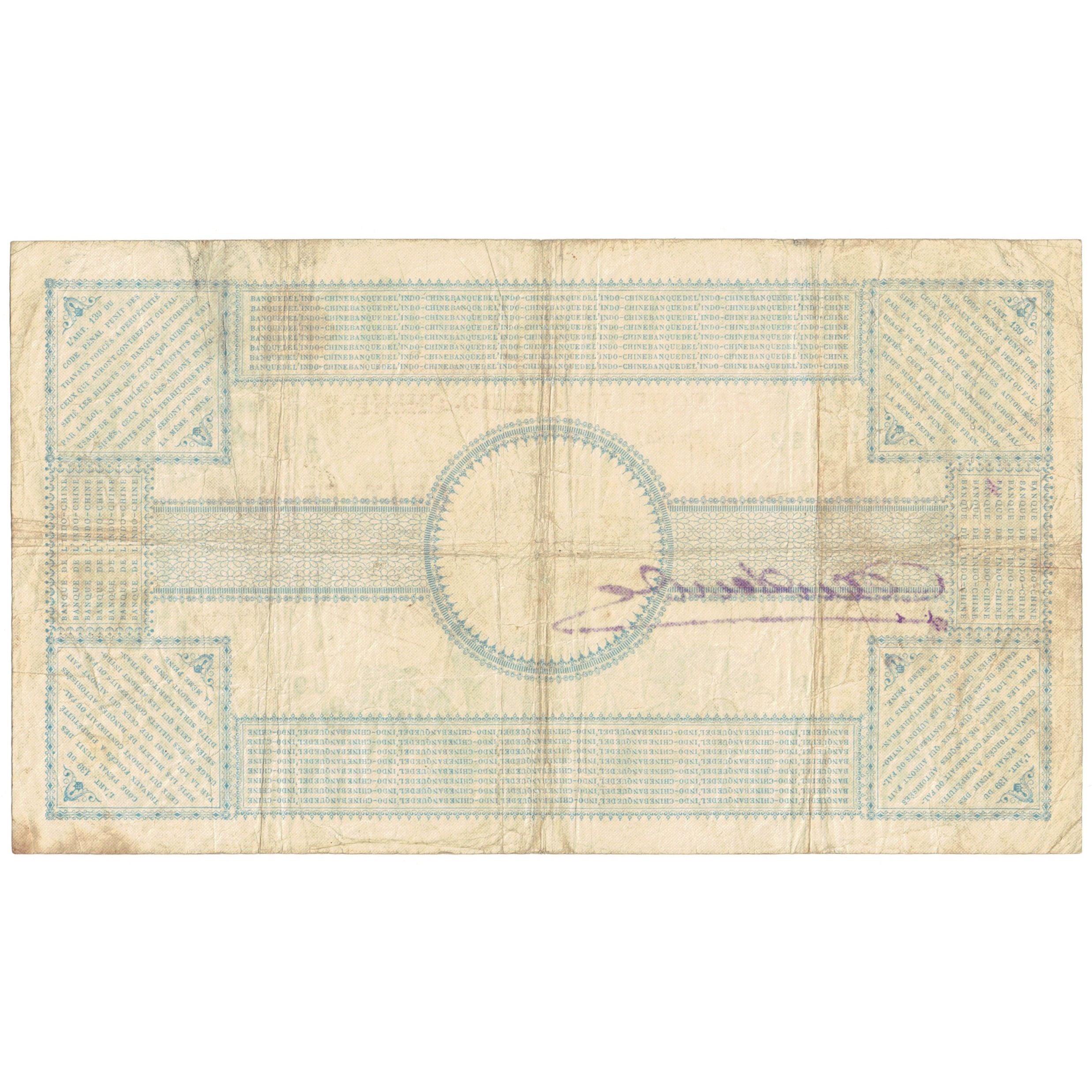 New Caledonia, 100 Francs, 1914-03-06, VF 20, PMG