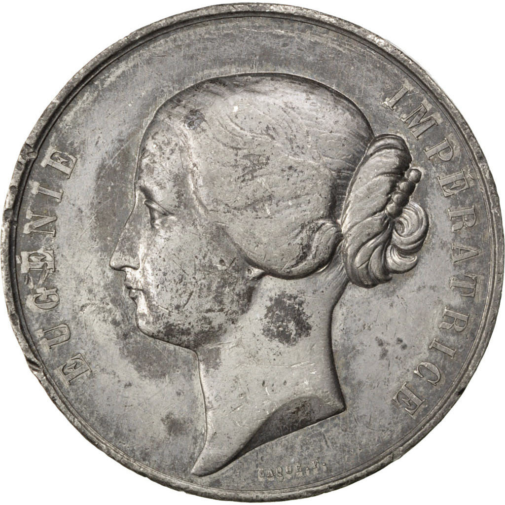 France, Medal, Second French Empire, 1855, Tin, EF(40-45)
