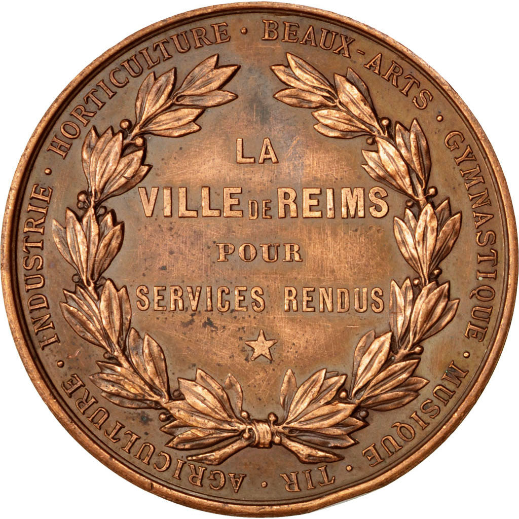Francia, medaglia, French Third Republic, 1876, Rame, SPL-