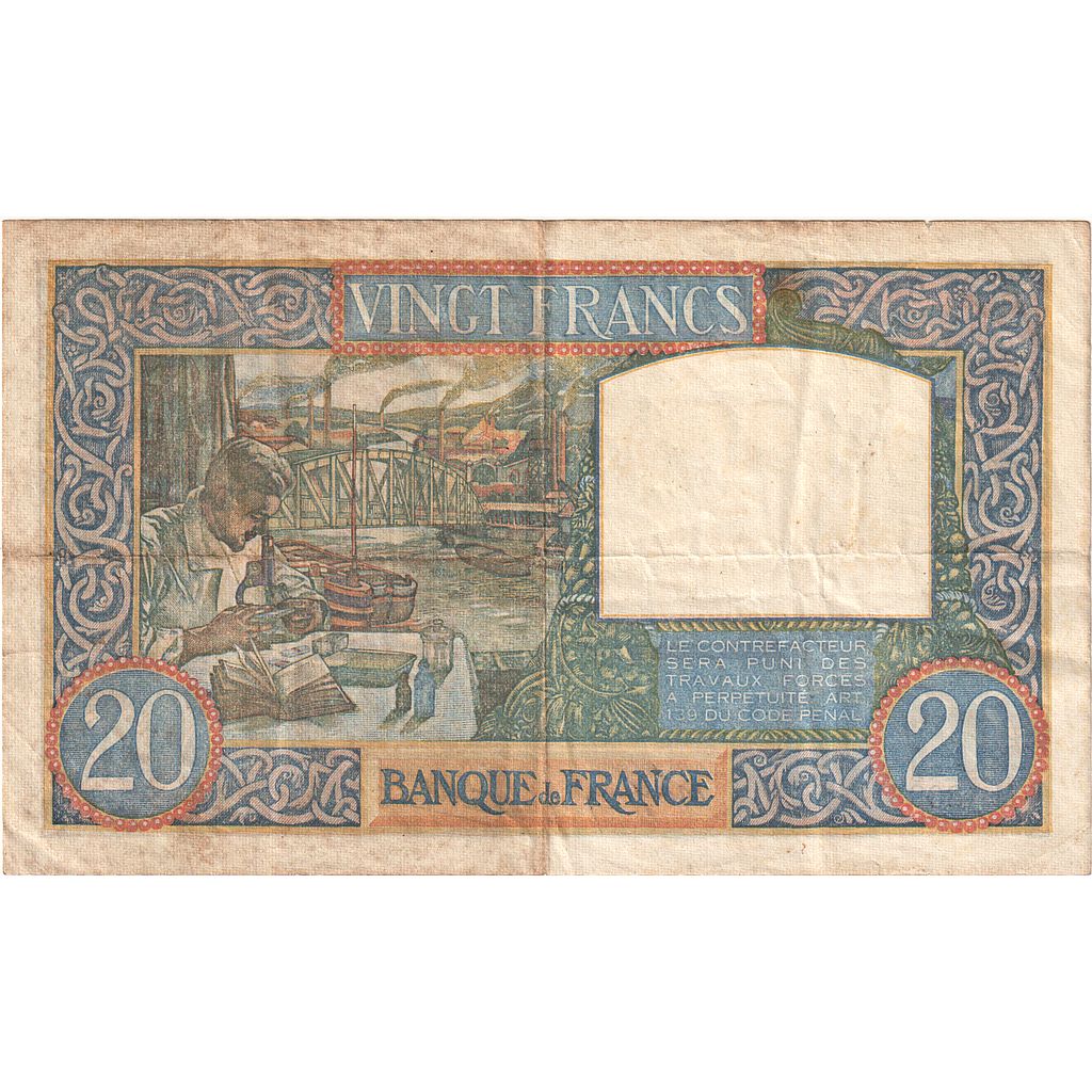 Frankreich, 20 Francs, Science et Travail, 1941-07-17, M.4809, S+