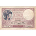 França, 5 Francs, Violet, 1939, T.62521, EF(40-45), Fayette:4.8, KM:83