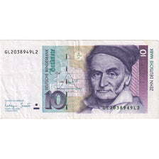 Banknot, Niemcy - RFN, 10 Deutsche Mark, 1989-1991, 1993-10-01, KM:38c