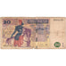 Billet, Tunisie, 20 Dinars, 1992, 1992-11-07, KM:88, B