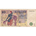 Nota, Tunísia, 20 Dinars, 1992-1997, 1992-11-07, KM:88, VF(20-25)