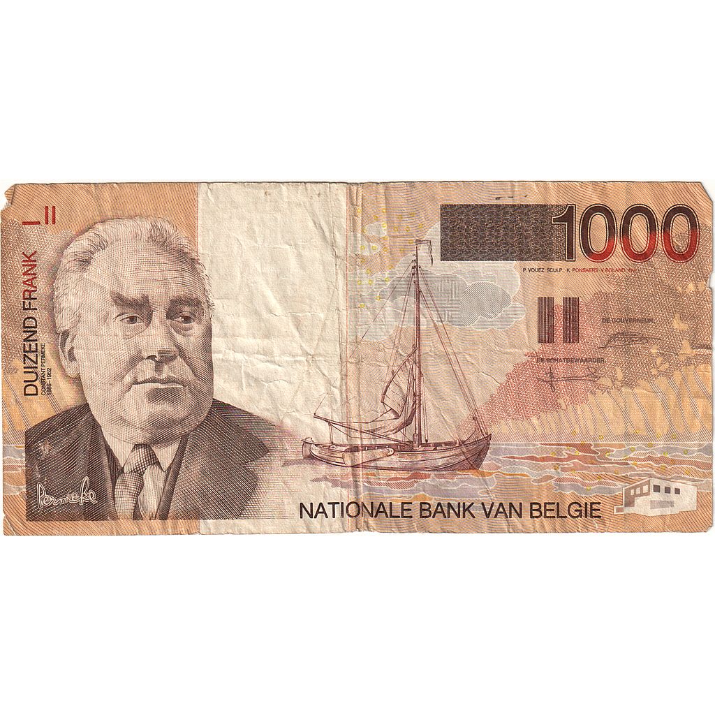 Banknote, Belgium, 1000 Francs, Undated (1994-97), KM:150, VF(20-25)