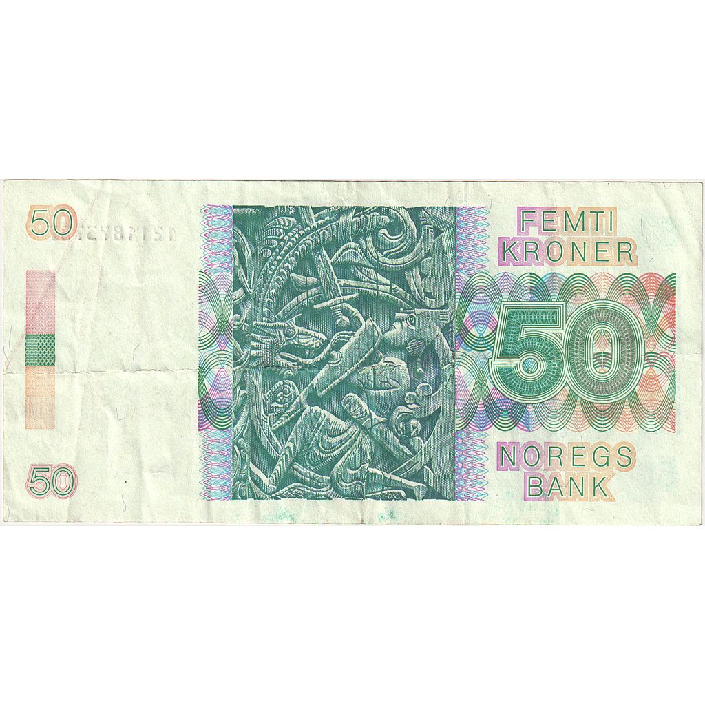 Banconote, Norvegia, 50 Kroner, 1990, KM:42e, SPL-