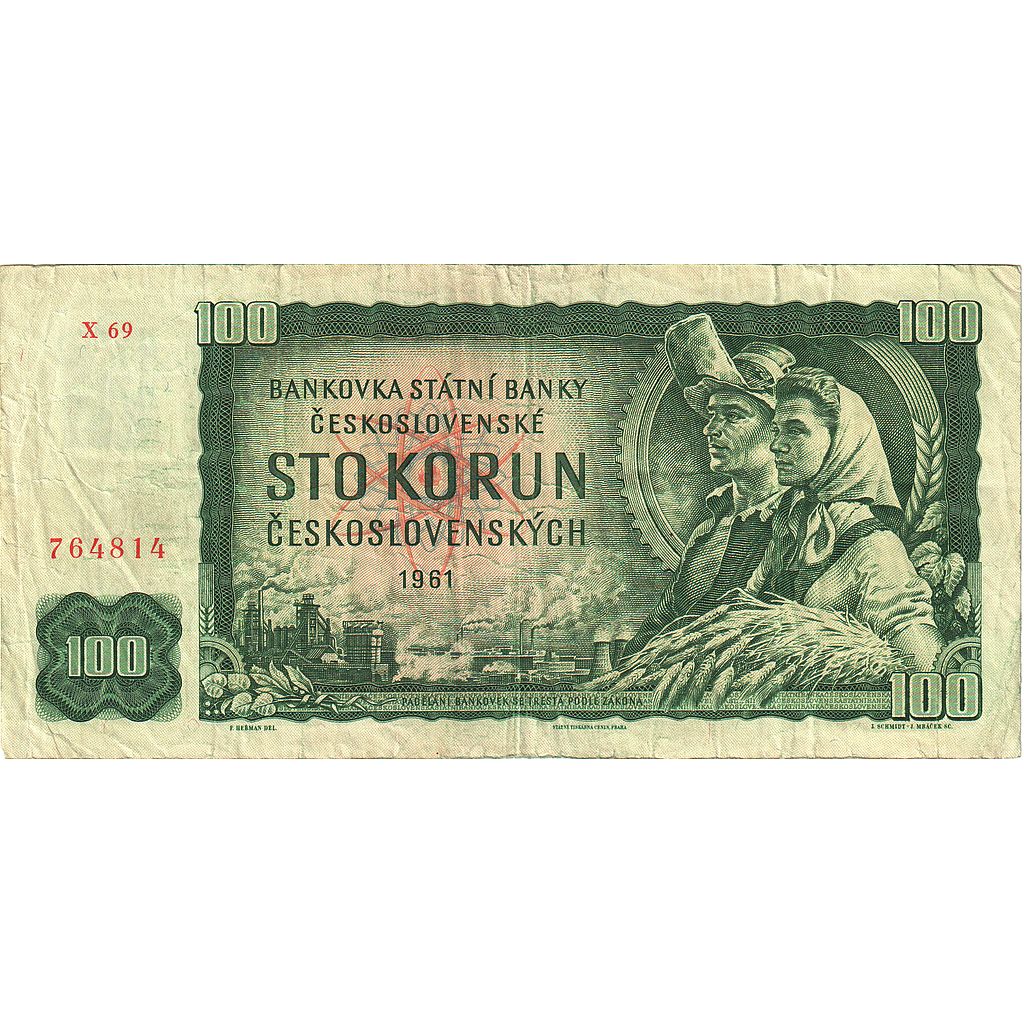 Banknote, Czechoslovakia, 100 Korun, 1961, KM:91c, VF(20-25)
