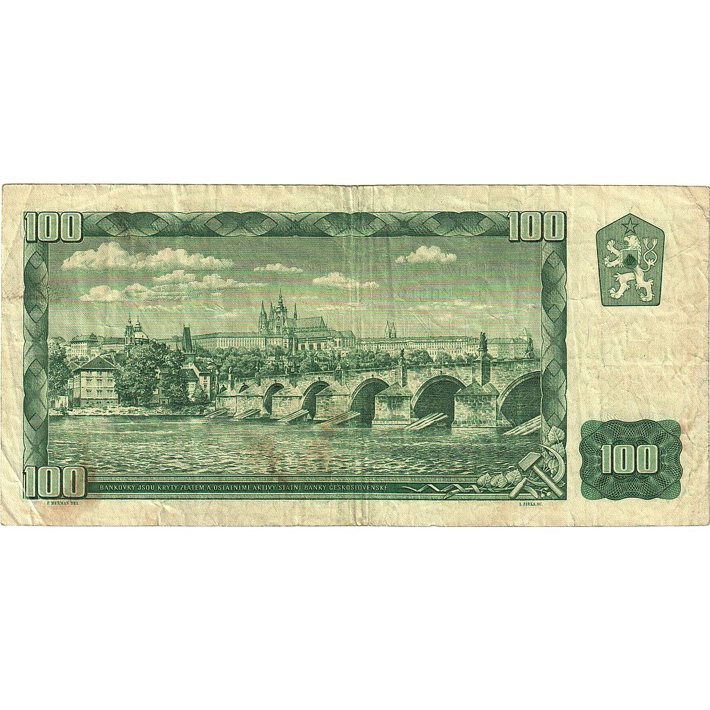 Billete, 100 Korun, 1961, Checoslovaquia, KM:91c, BC