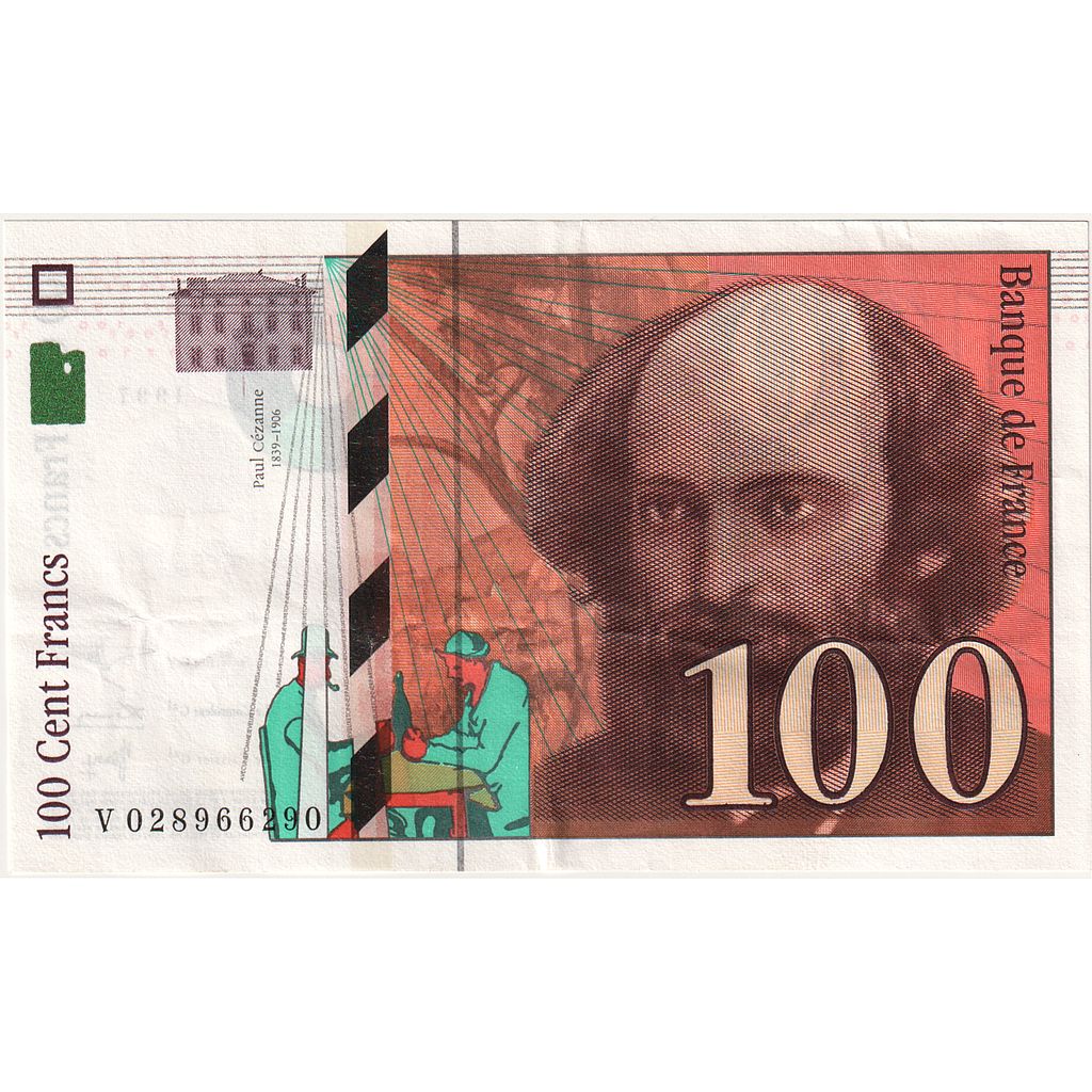 Francia, 100 Francs, Cézanne, 1997, V 028966290, EBC+, Fayette:74.1, KM:158a
