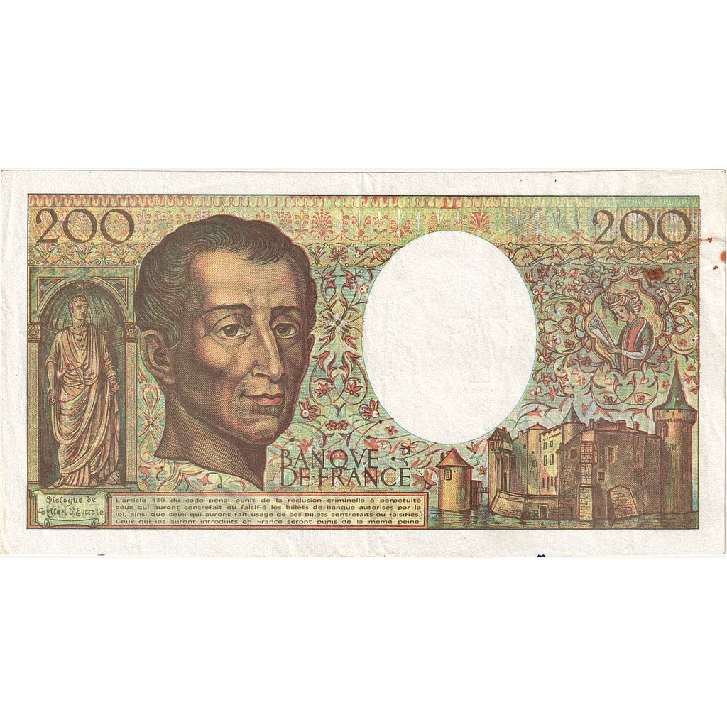 Francja, 200 Francs, Montesquieu, 1992, E.133, AU(50-53), Fayette:70.12c