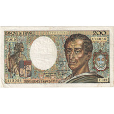 France, 200 Francs, Montesquieu, 1983, F.019, VF(20-25), Fayette:70.3, KM:155a