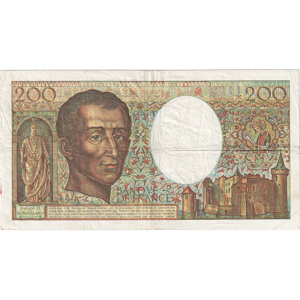 França, 200 Francs, Montesquieu, 1983, N.037, VF(30-35), Fayette:70.5, KM:155a