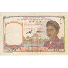 Banknote, FRENCH INDO-CHINA, 1 Piastre, KM:92, AU(50-53)