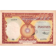 Banknote, FRENCH INDO-CHINA, 10 Piastres = 10 Dong, 1953, KM:107, AU(55-58)