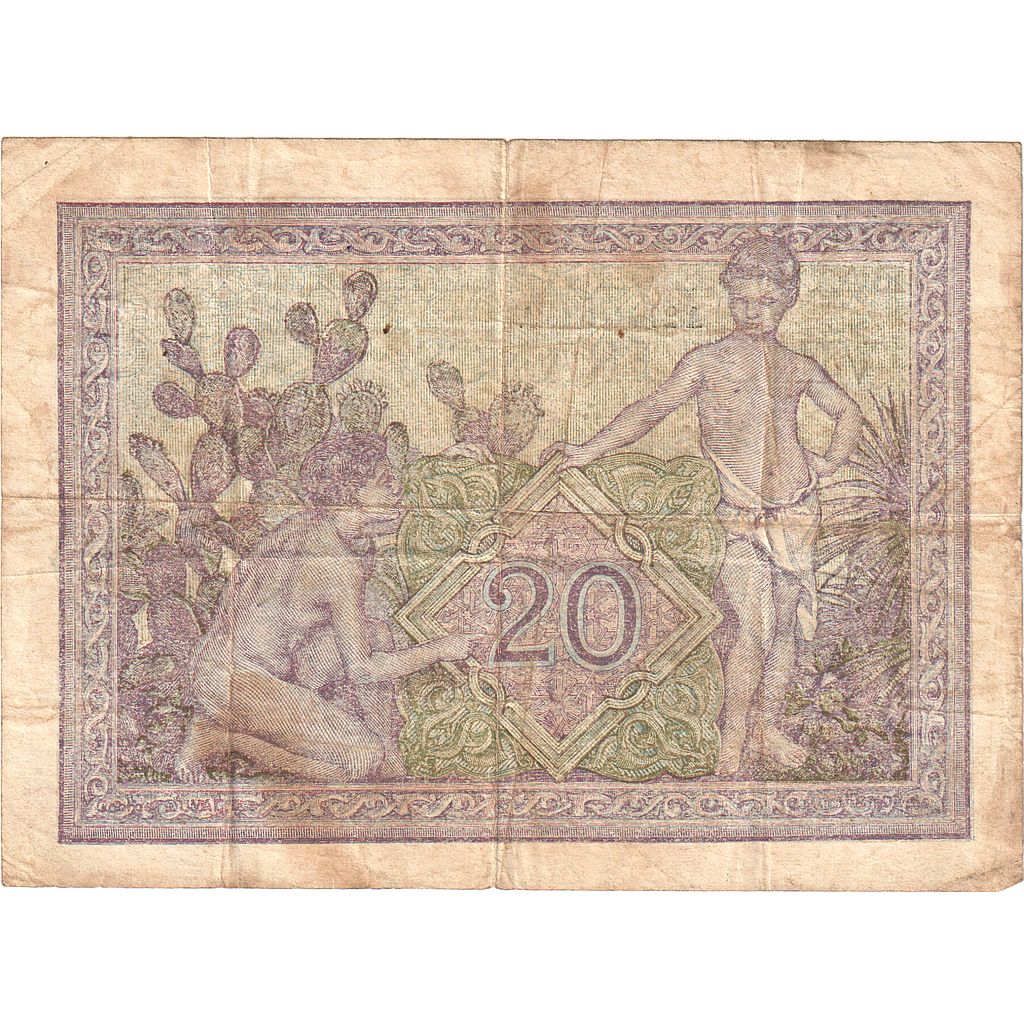 Tunisie, 20 Francs, 1943-11-24, TB