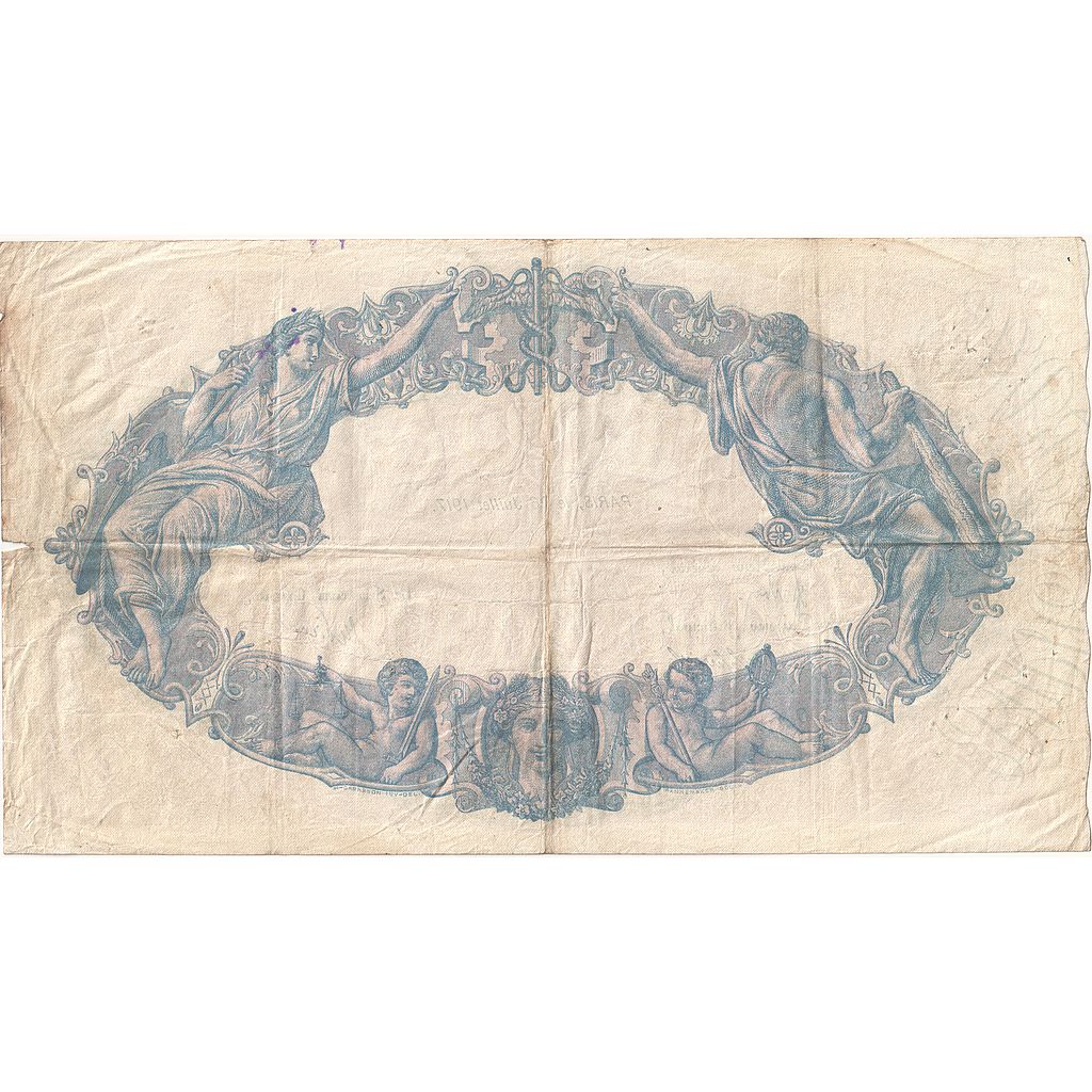 Frankrijk, 500 Francs, Bleu et Rose, 1917, O.474, TB+, Fayette:30.23, KM:66g