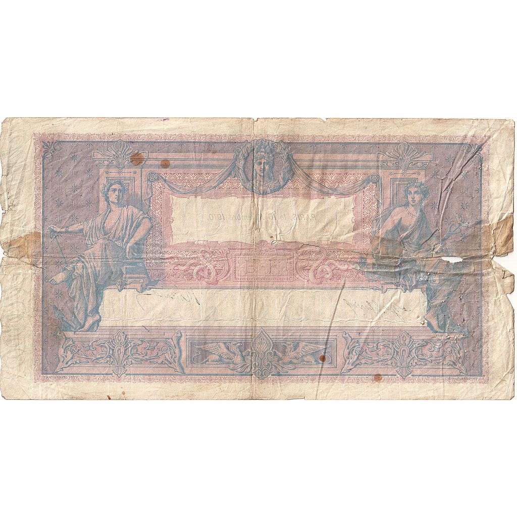 France, 1000 Francs, Bleu et Rose, 1910, L.712, AB, Fayette:36.24, KM:67g