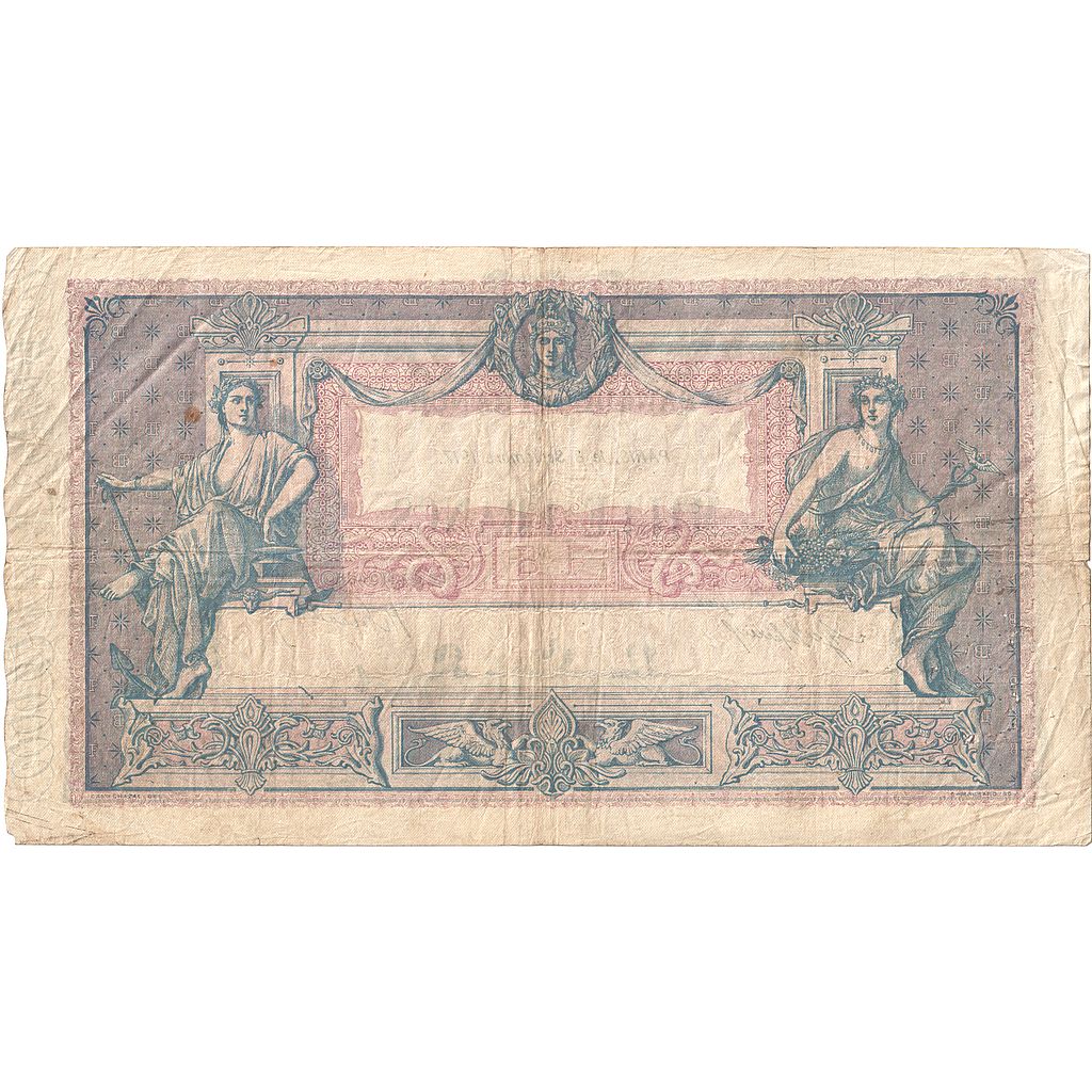 Francia, 1000 Francs, Bleu et Rose, 1917-09-08, O.1133, MB