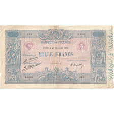 França, 1000 Francs, Bleu et Rose, 1925, Z.2091, VF(20-25), Fayette:36.41