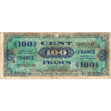 Francja, 100 Francs, Flag/France, 1944, 29902840, VF(20-25), Fayette:VF25.5