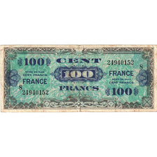 France, 100 Francs, Flag/France, 1944, 24940152, VF(30-35), Fayette:VF25.8